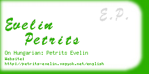 evelin petrits business card